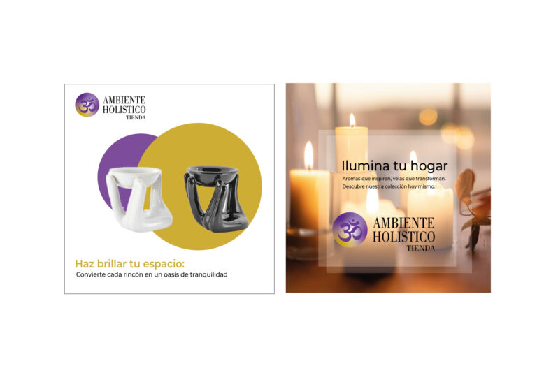 flyers de la tienda de velas
